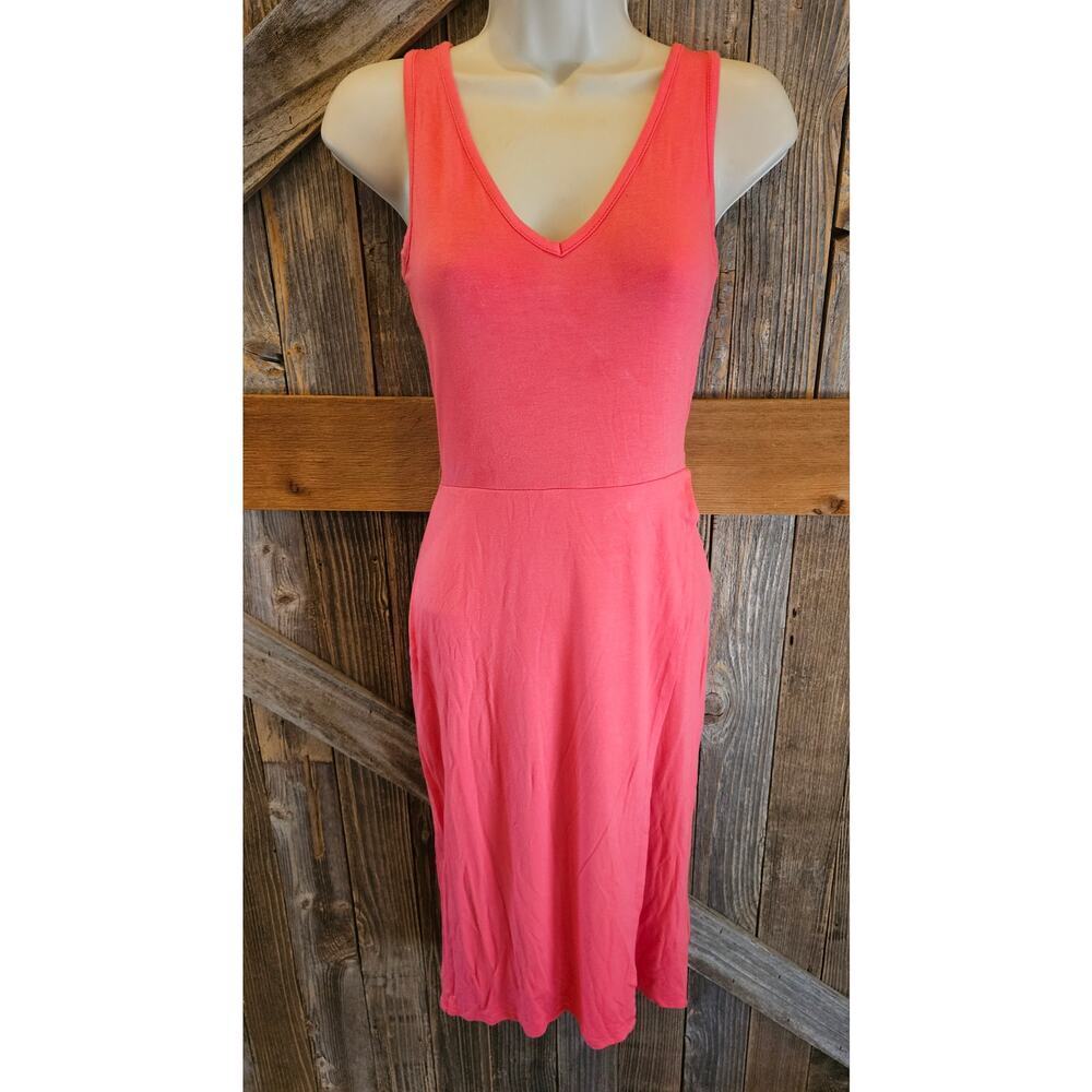 NWT BCBG Paris hot pink cotton casual summer beach open back dress XS cute